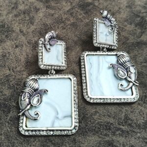 Acrylic Earring Square_Elephant