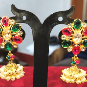 Multicolour Stone Jhumka
