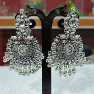 Oxidised Palak Earring