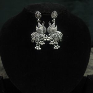 Oxidised Peacock Jewellery Set_Earring