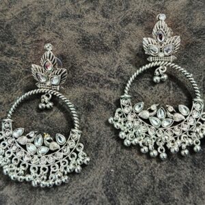 Oxidised Stone Earring