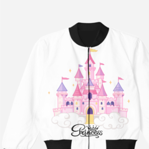 AOP Kids Bomber Jacket White - Princess