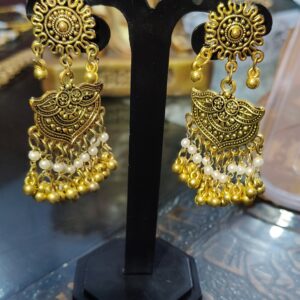 Pearl Copper Necklace Set_Earring