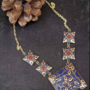 Handmade-Necklace Blue party wear