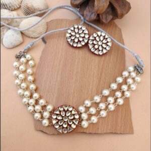 Pearl Choker Necklace Set