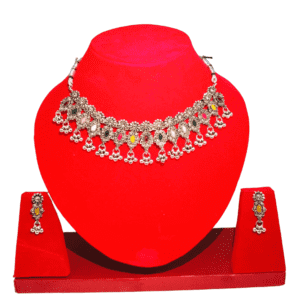 Oxidised Necklace Set Multi Colour